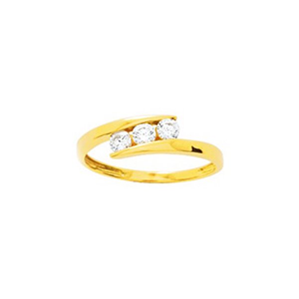 Bague oxyde(s) de zirconium Or Jaune 375