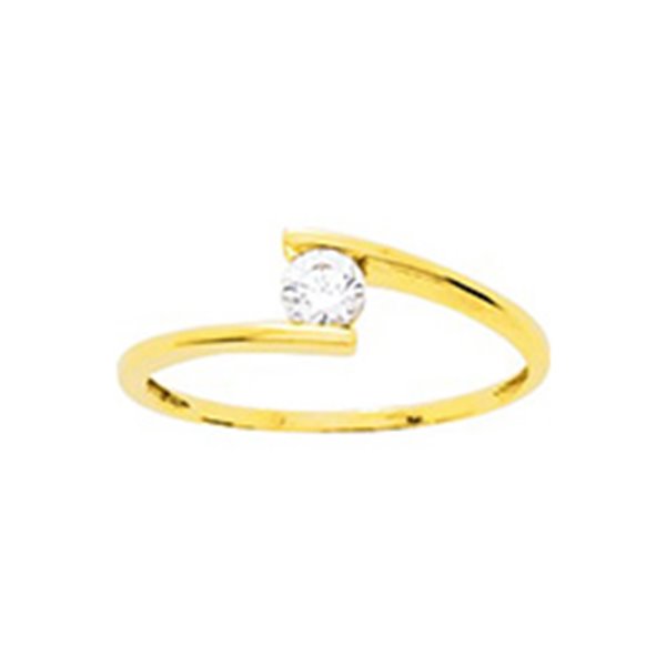 Bague oxyde(s) de zirconium Or Jaune 375