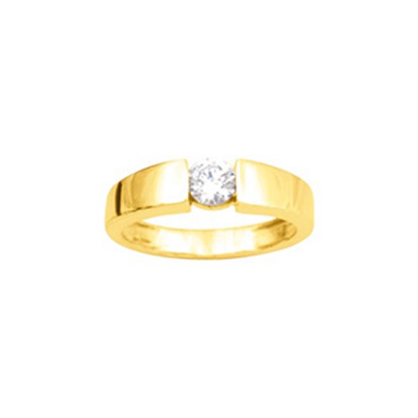 Bague oxyde(s) de zirconium Or Jaune 375