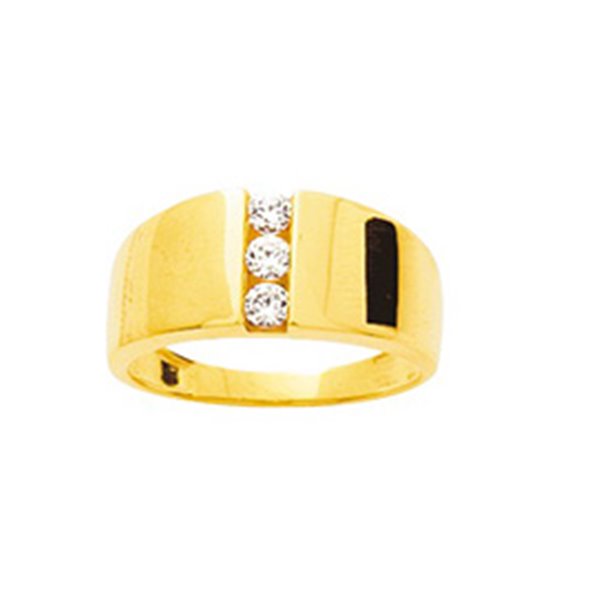 Bague oxyde(s) de zirconium Or Jaune 375