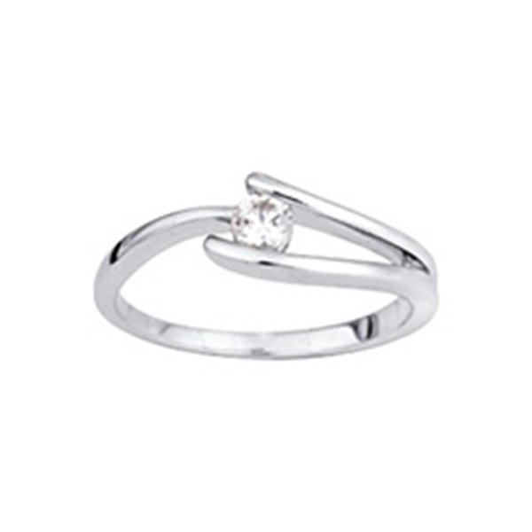 Bague oxyde(s) de zirconium Or Blanc 375