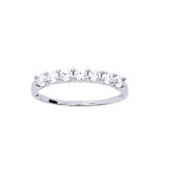 Bague oxyde(s) de zirconium Or Blanc 375