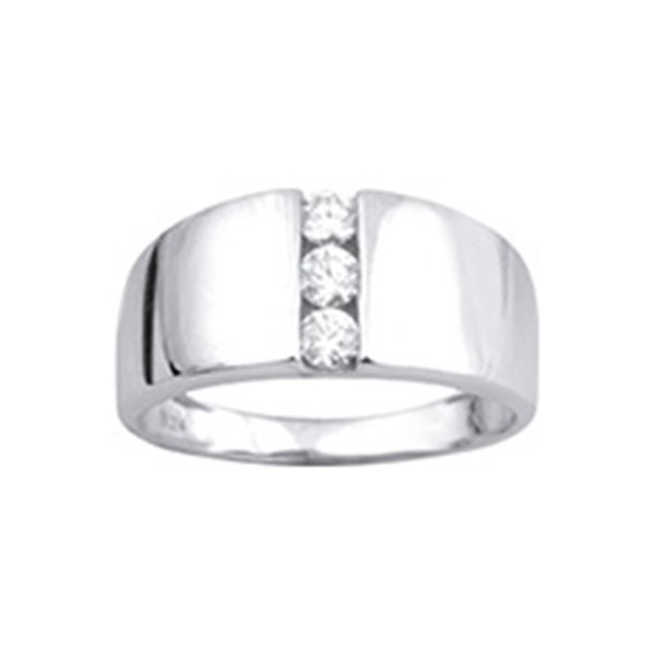 Bague oxyde(s) de zirconium Or Blanc 375