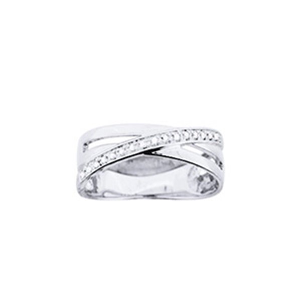 Bague oxyde(s) de zirconium Or Blanc 375