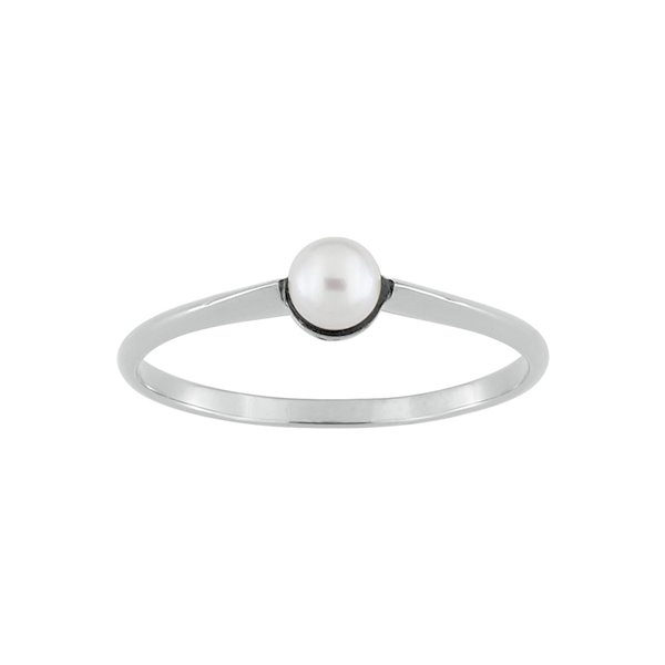 Bague perle de culture d'eau douce Or Blanc 375