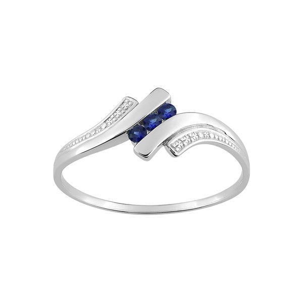 Bague saphir Or Blanc 375