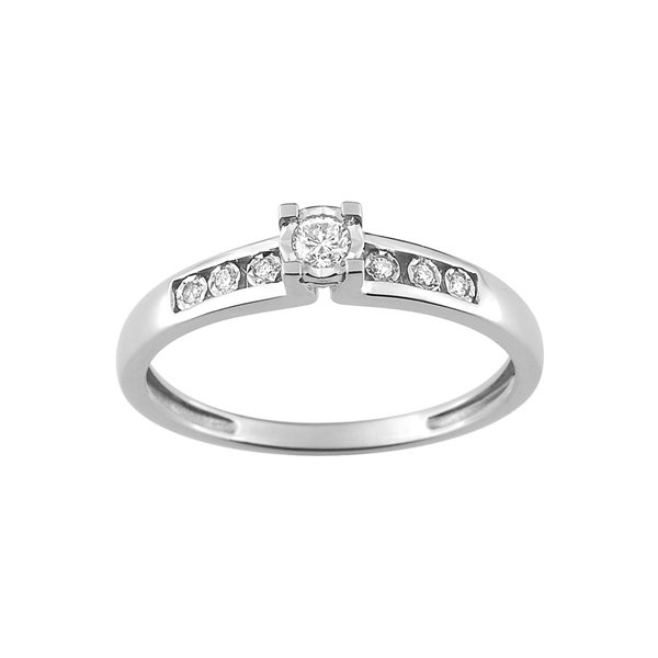 Bague diamant 0.07ct Or Blanc 375