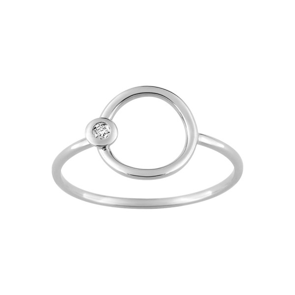 Bague diamant 0.01ct Or Blanc 375