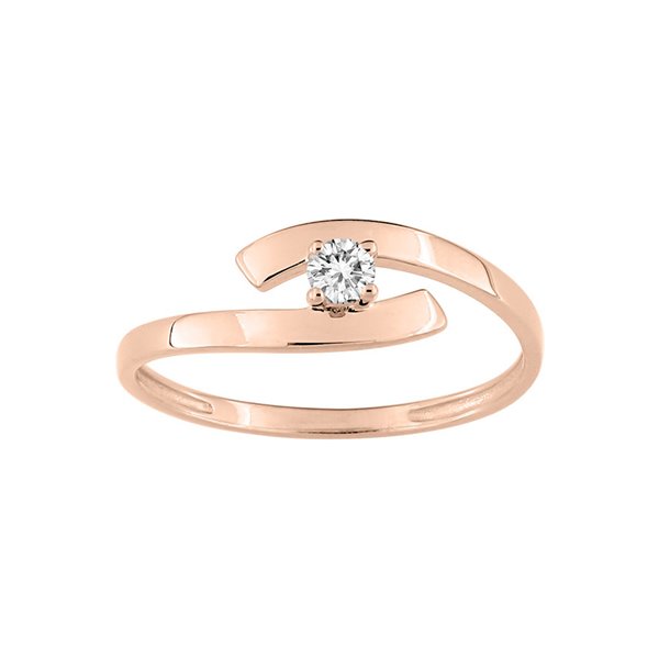 Bague oxyde(s) de zirconium Or Rose 375