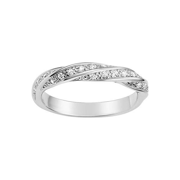 Alliance moderne 20 diamant 0.18ct Or Blanc 375