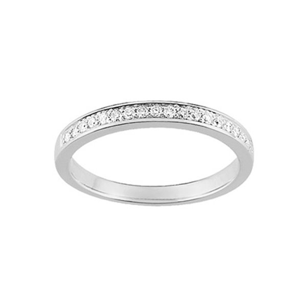 Alliance moderne 19 diamants 0.15ct Or Blanc 375