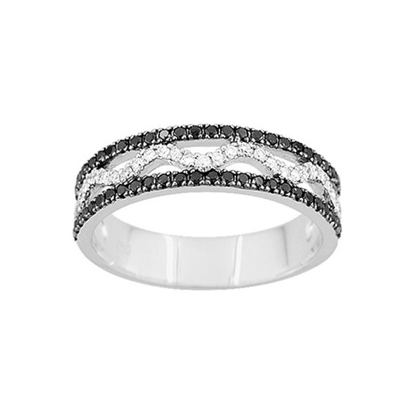 Alliance moderne 81 diamant 0.37ct Or Blanc 375