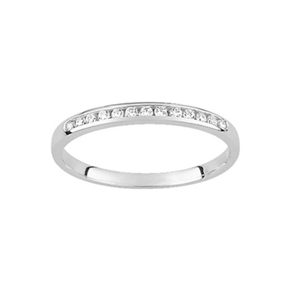 Alliance demi 13 diamant 0.10ct Or Blanc 375