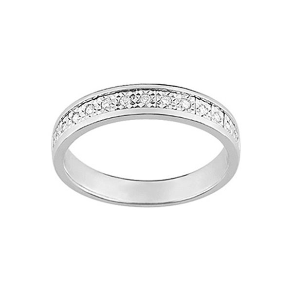 Alliance ruban 13 diamant 0.10ct Or Blanc 375