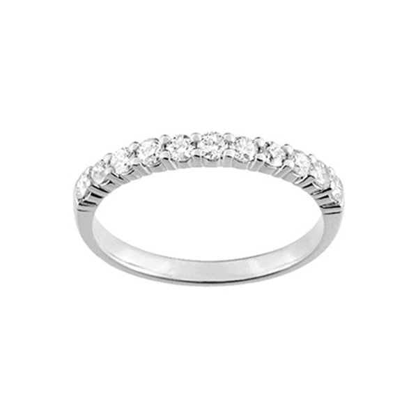 Alliance demi diamant 0.40ct Or Blanc 750