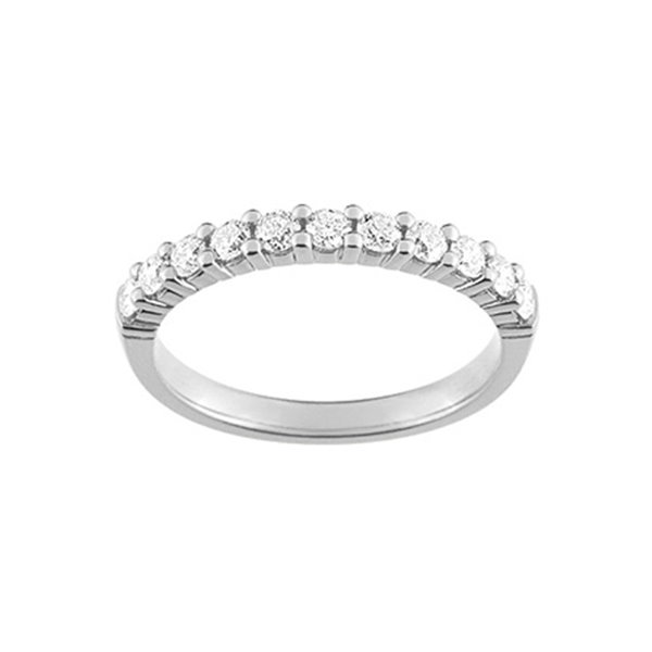 Alliance classique 11 diamants 0.50ct Or Blanc 750