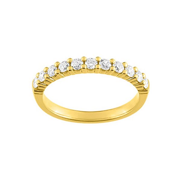 Alliance classique 11 diamants 0.50ct Or Jaune 750