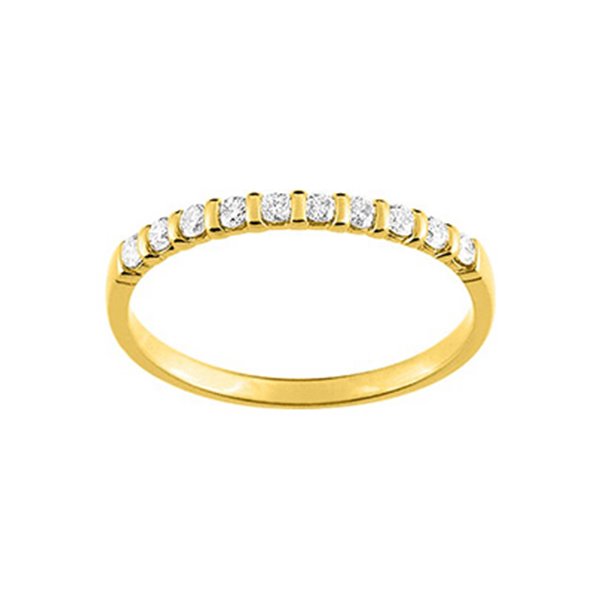 Alliance classique 10 diamants 0.20ct Or Jaune 750