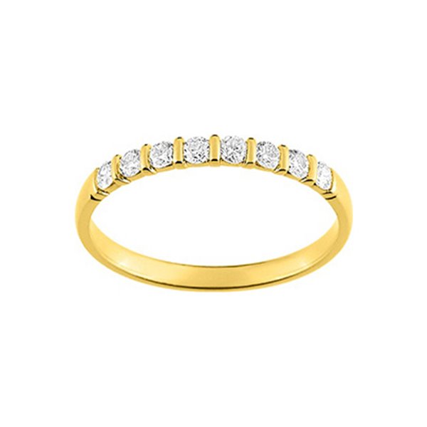 Alliance classique 8 diamants 0.25ct Or Jaune 750