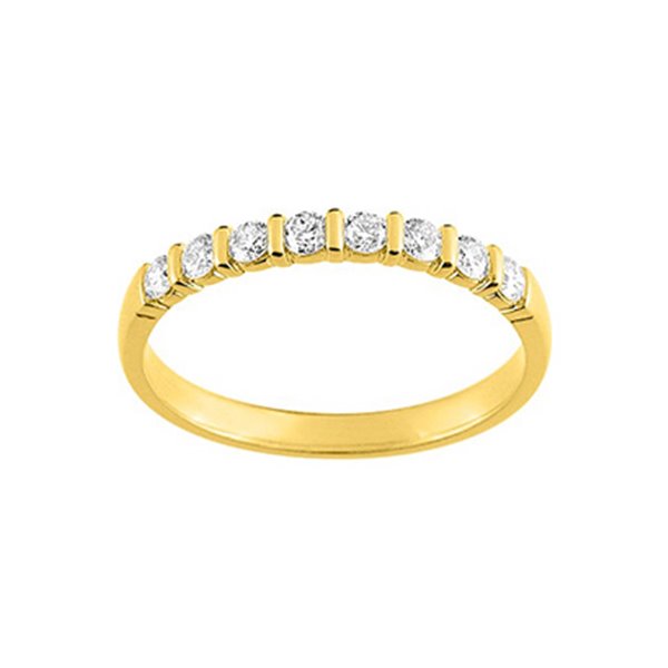 Alliance classique 8 diamants 0.30ct Or Jaune 750