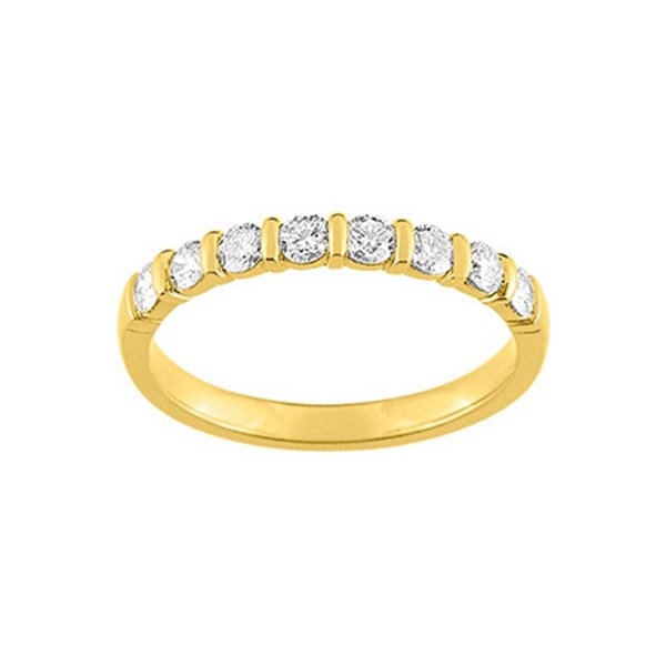 Alliance classique 8 diamants 0.40ct Or Jaune 750