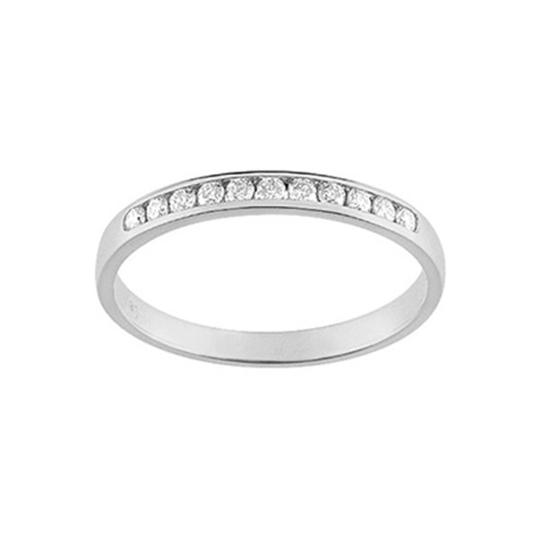 Alliance demi 13 diamant 0.10ct Or Blanc 750