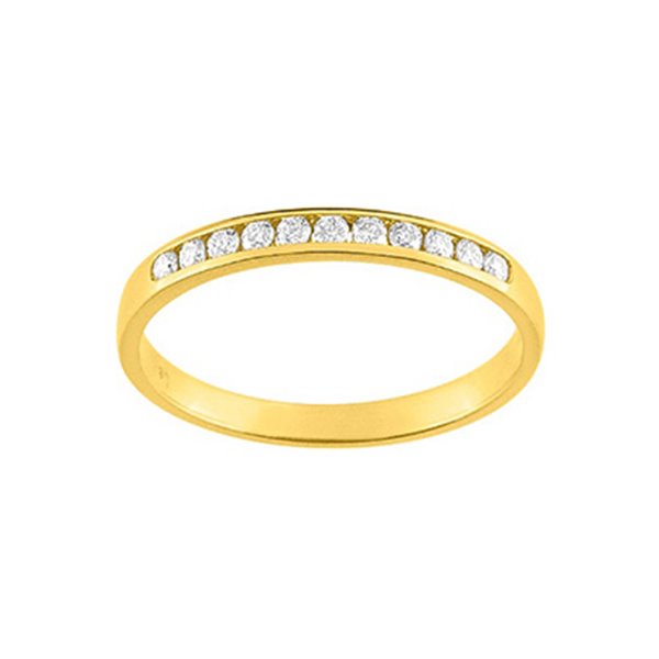 Alliance demi diamant 0.10ct Or Jaune 750