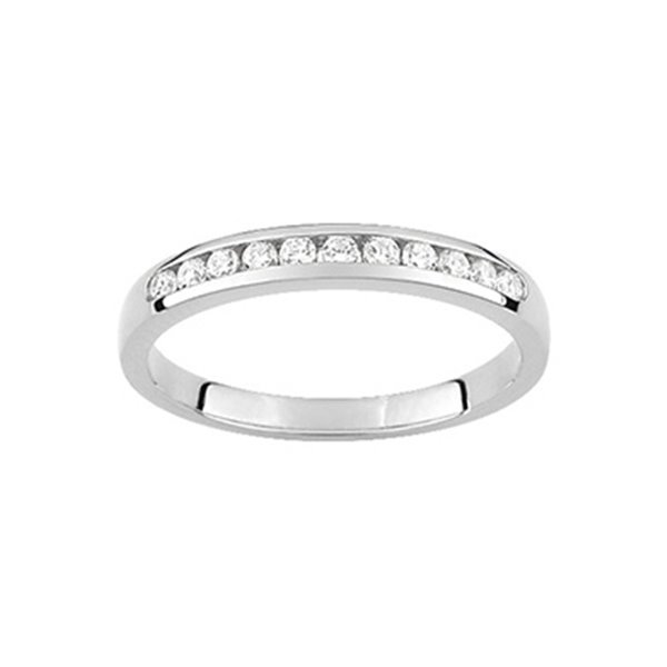 Alliance demi diamant 0.20ct Or Blanc 750