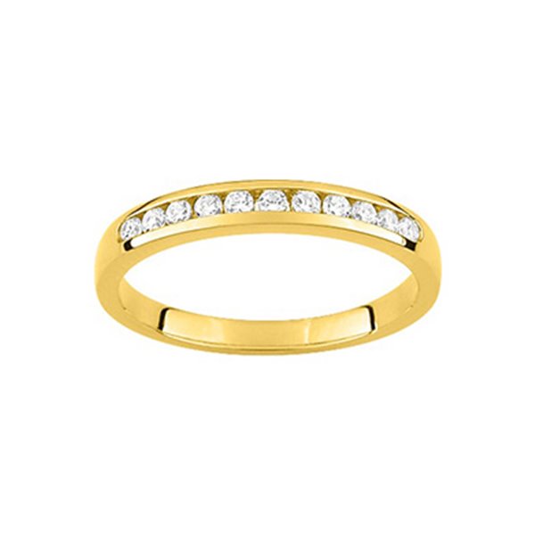 Alliance demi diamant 0.20ct Or Jaune 750