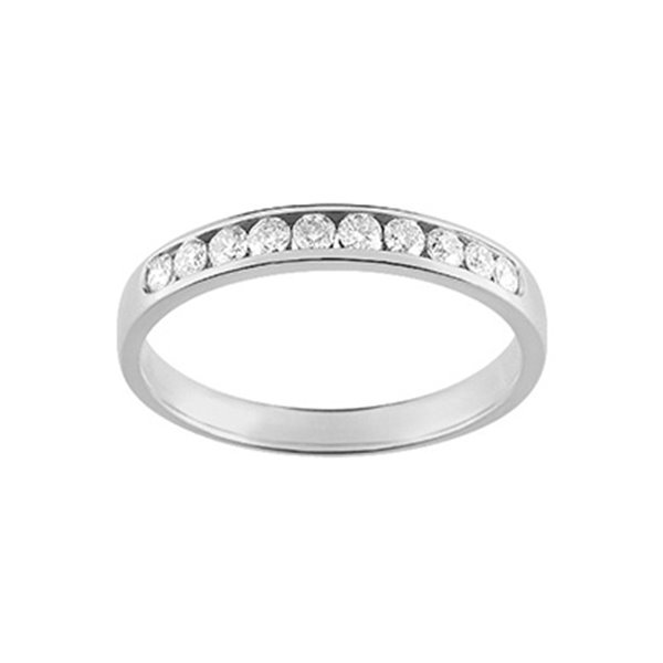 Alliance demi diamant 0.25ct Or Blanc 750