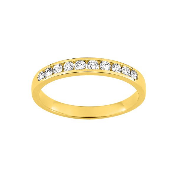 Alliance demi diamant 0.30ct Or Jaune 750