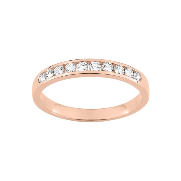 Alliance demi diamant 0.30ct Or Rose 750