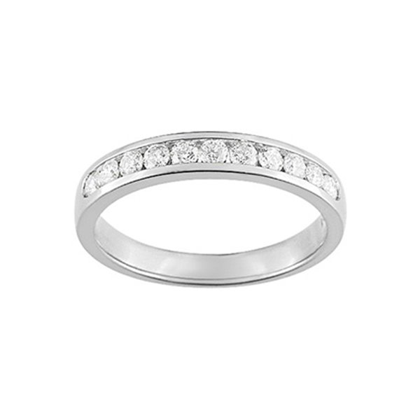 Alliance demi diamant 0.40ct Or Blanc 750