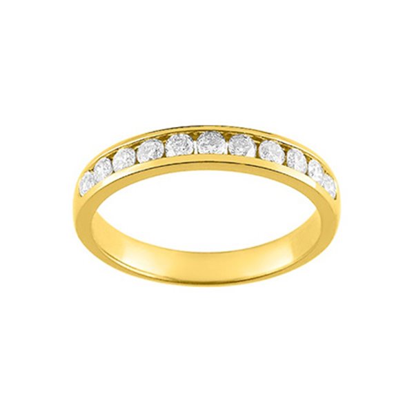 Alliance demi diamant 0.50ct Or Jaune 750