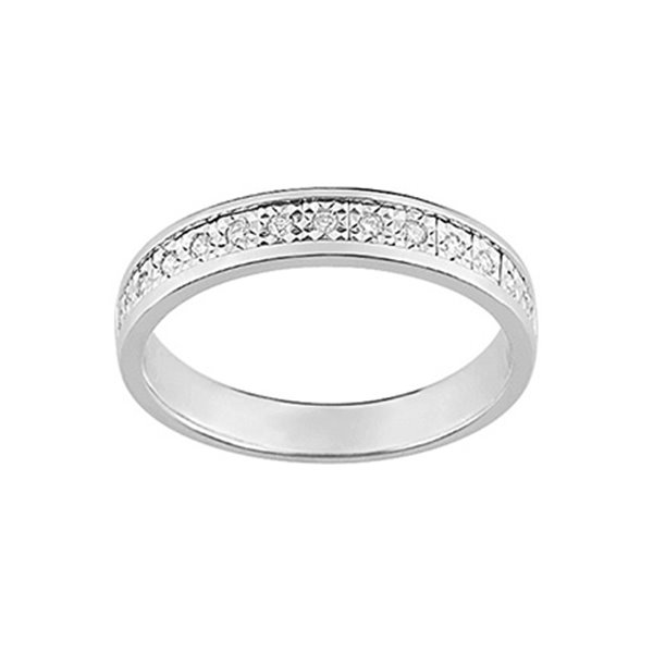 Alliance ruban 13 diamant 0.10ct Or Blanc 750