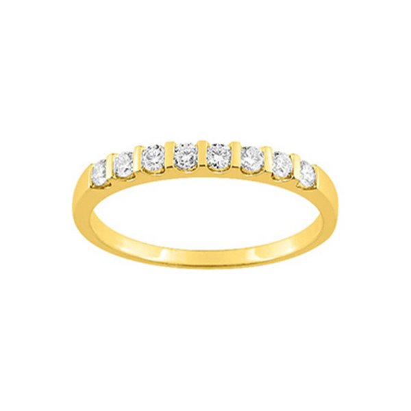 Alliance classique 8 diamants 0.25ct Or Jaune 750