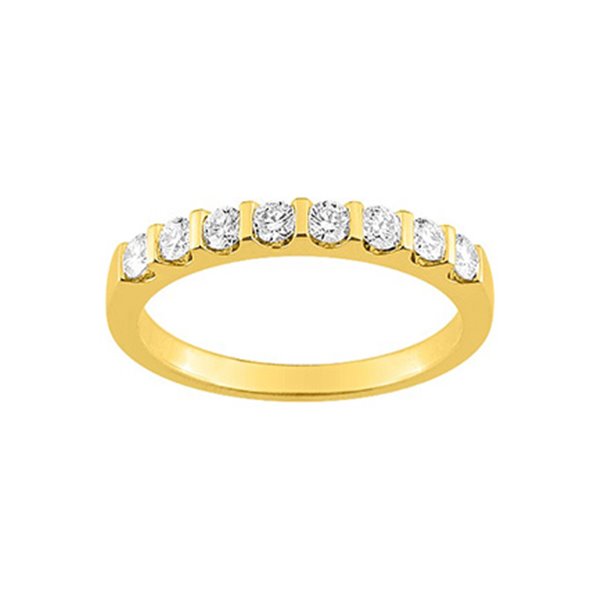 Alliance classique 8 diamants 0.40ct Or Jaune 750