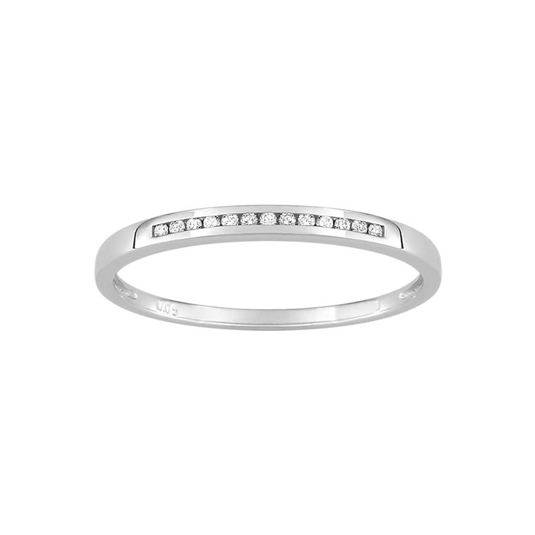 Alliance Moderne diamants 0.18ct en Or Blanc 750