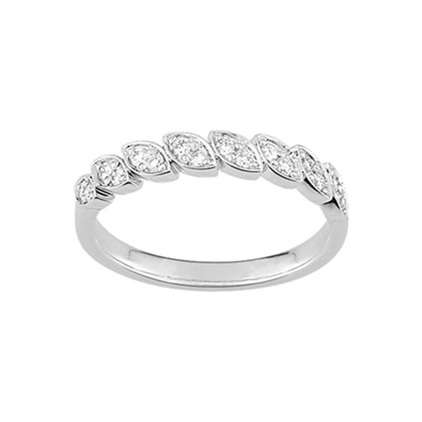 Alliance moderne 16 diamant 0.20ct Or Blanc 750