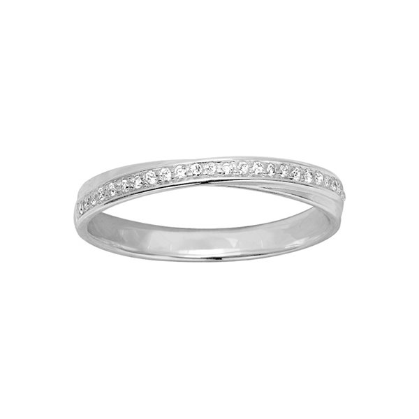 Alliance moderne 25 diamant 0.10ct Or Blanc 750