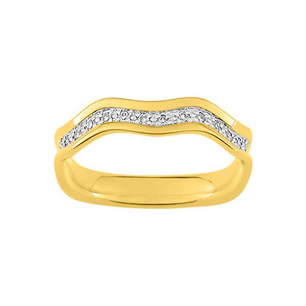 Alliance.grain 14 diamant 0.08ct Or Jaune et blanc Or 750