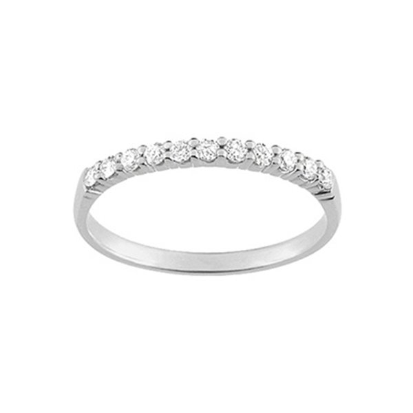 Alliance classique 11 diamants 0.20ct Or Blanc 750