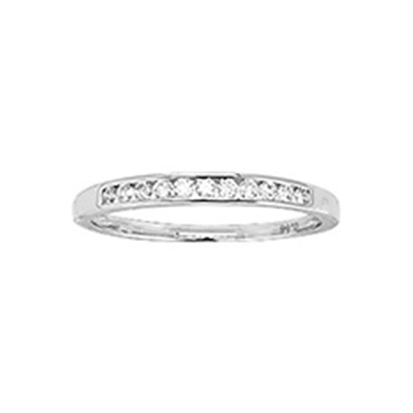 Alliance demi diamant 0.16ct Or Blanc 375