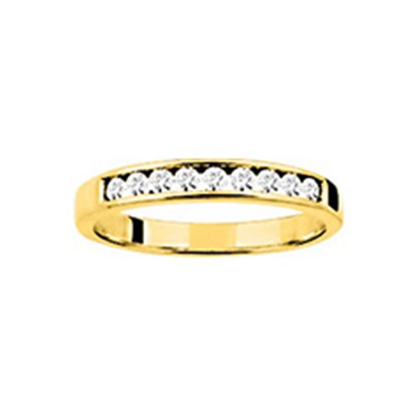 Alliance demi diamant 0.27ct Or Jaune 375