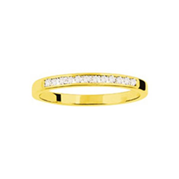 Alliance demi diamant 0.12ct Or Jaune 750