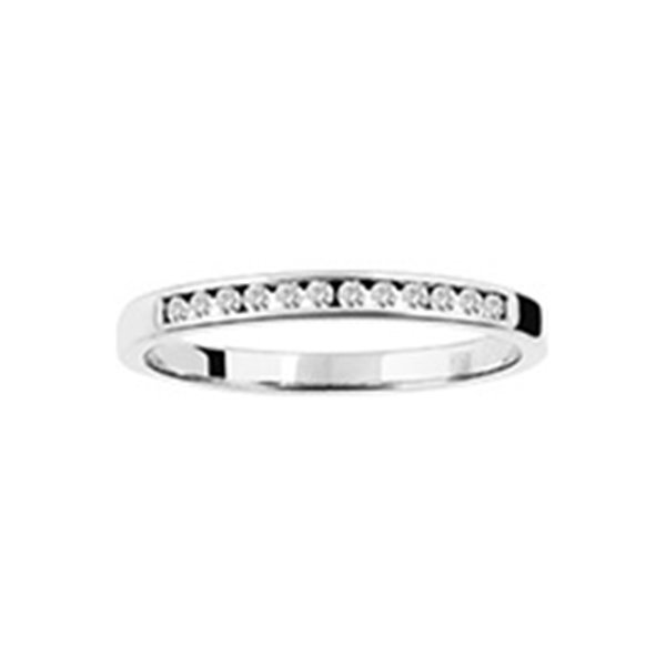 Alliance demi diamant 0.12ct Or Blanc 750