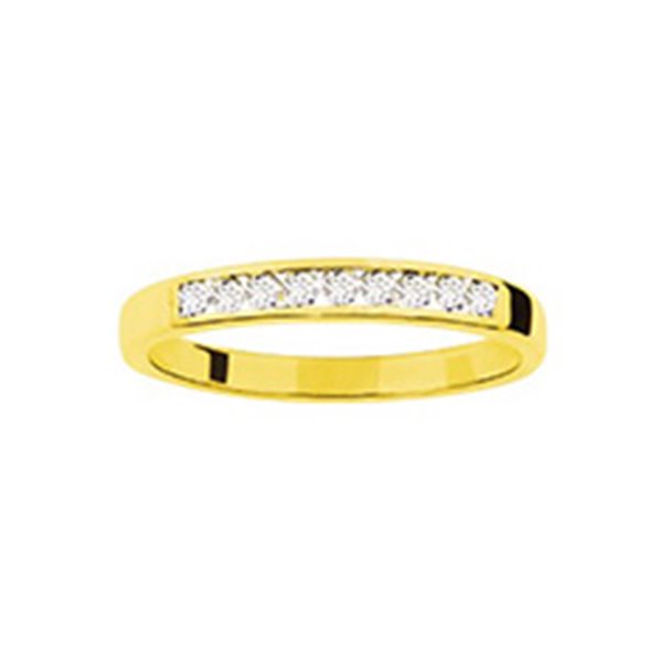 Alliance demi diamant 0.18ct Or Jaune 750