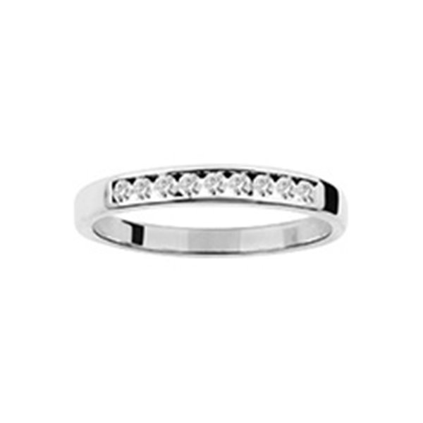 Alliance demi diamant 0.18ct Or Blanc 750