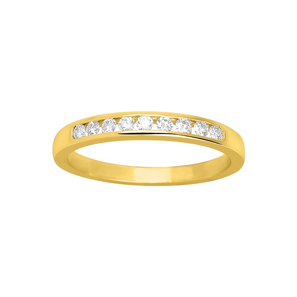 Alliance demi diamant 0.18ct Or Jaune 750