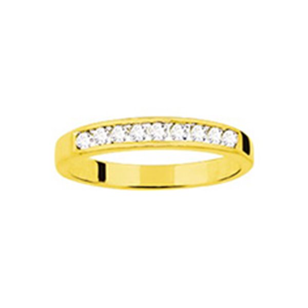 Alliance demi diamant 0.26ct Or Jaune 750